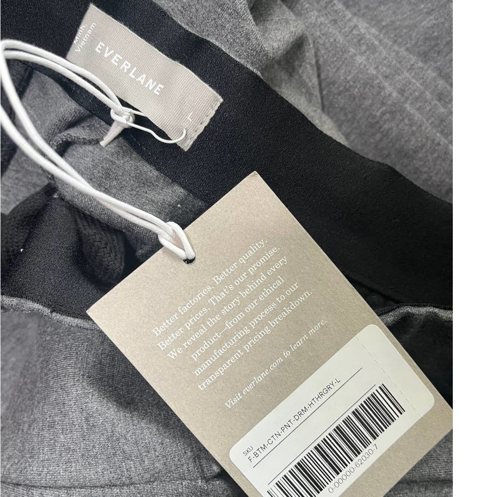 Everlane Dream Pants Heather Grey tailored knit dress pants Large NWT - Picture 5 of 5